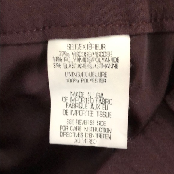 Theory Ponte Pull On Pant on Aubergine Size L - Picture 6 of 8
